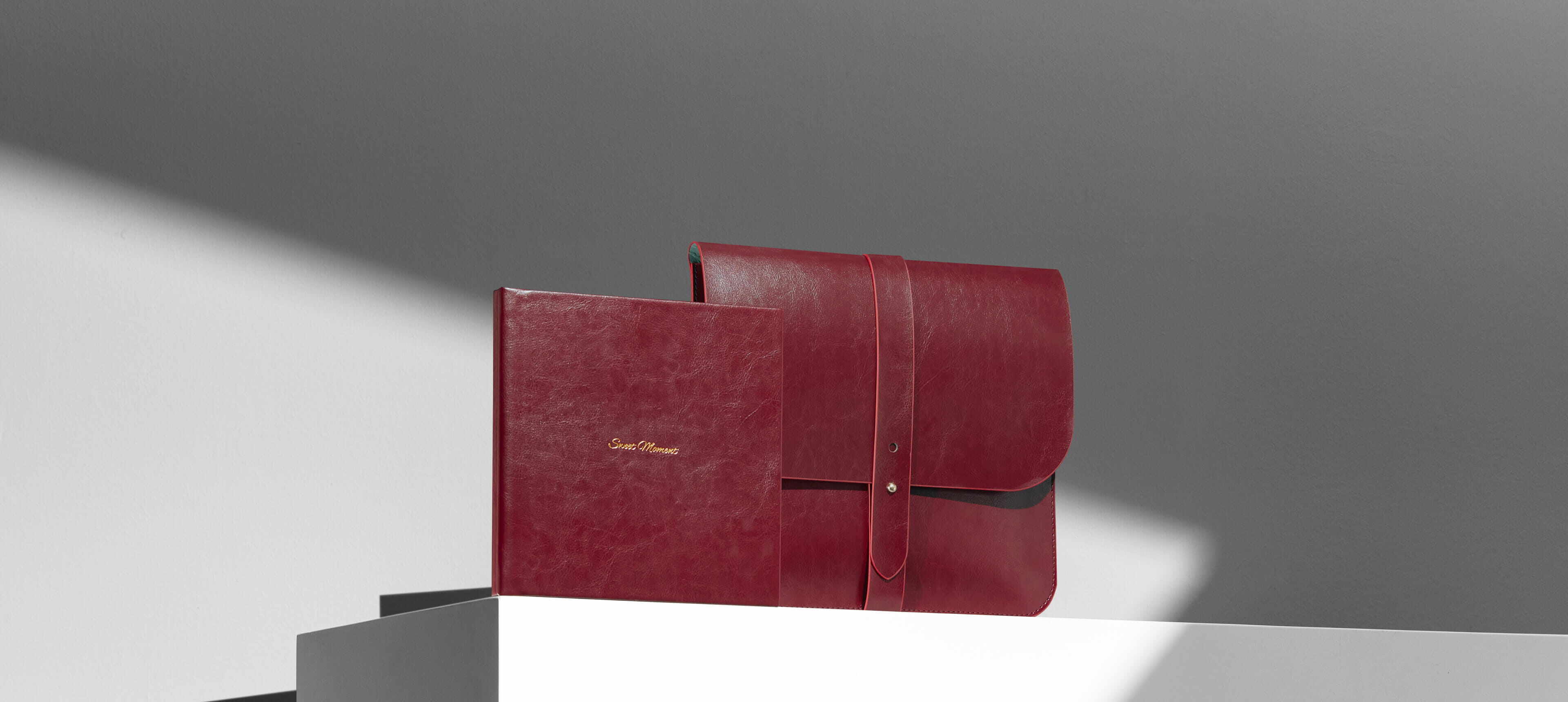 竖条式礼包设计，搭配经典工艺相册